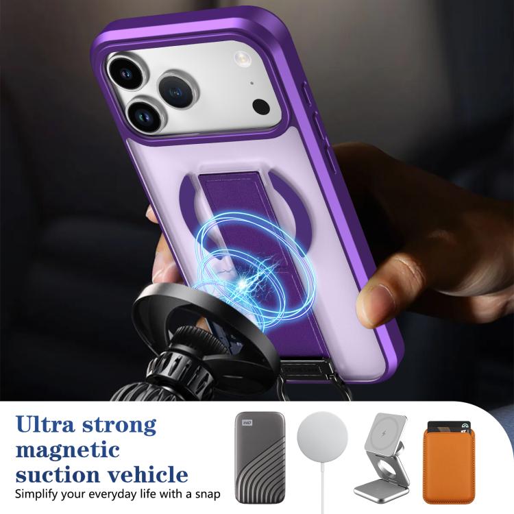 For iPhone 17 Pro Max Skin-Friendly D-Ring Holder Magnetic Shockproof Phone Case