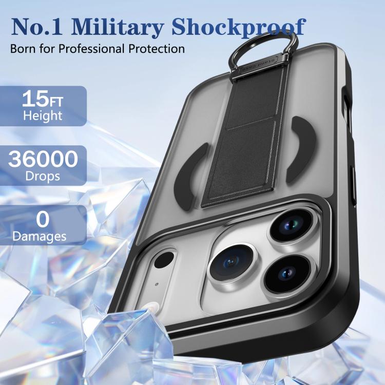 For iPhone 17 Pro Skin-Friendly D-Ring Holder Magnetic Shockproof Phone Case