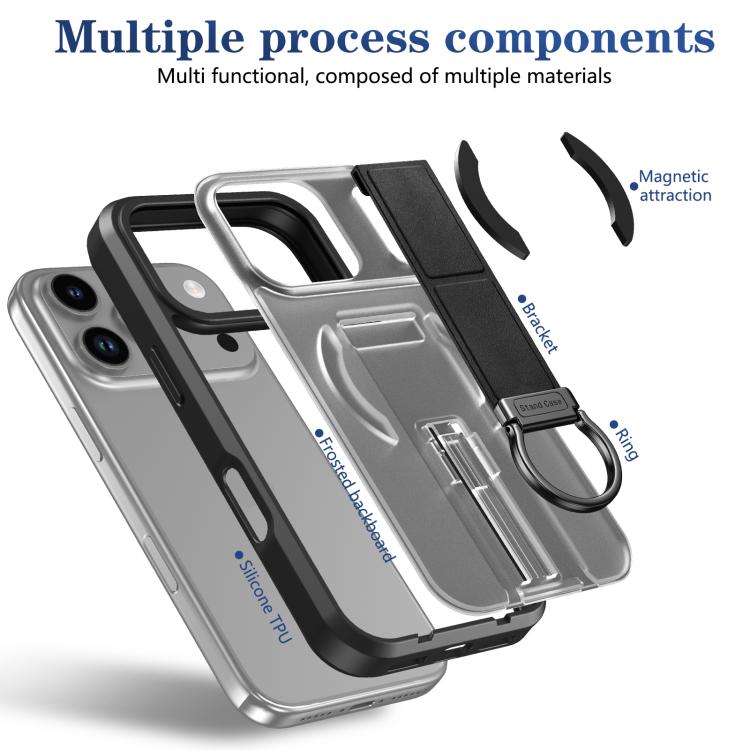 For iPhone 17 Pro Skin-Friendly D-Ring Holder Magnetic Shockproof Phone Case