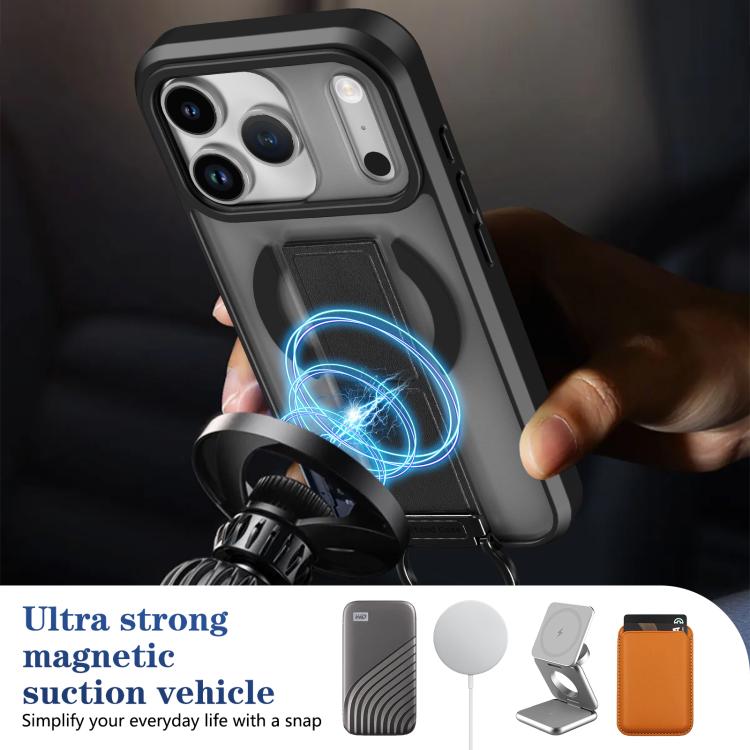 For iPhone 17 Pro Skin-Friendly D-Ring Holder Magnetic Shockproof Phone Case
