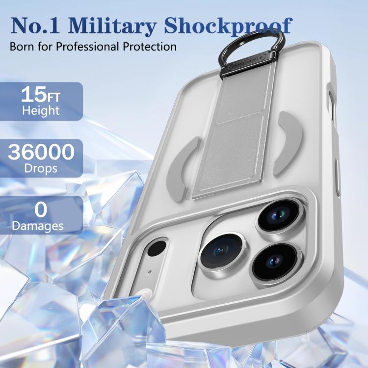 For iPhone 17 Pro Skin-Friendly D-Ring Holder Magnetic Shockproof Phone Case