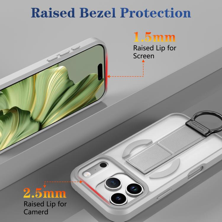 For iPhone 17 Pro Skin-Friendly D-Ring Holder Magnetic Shockproof Phone Case