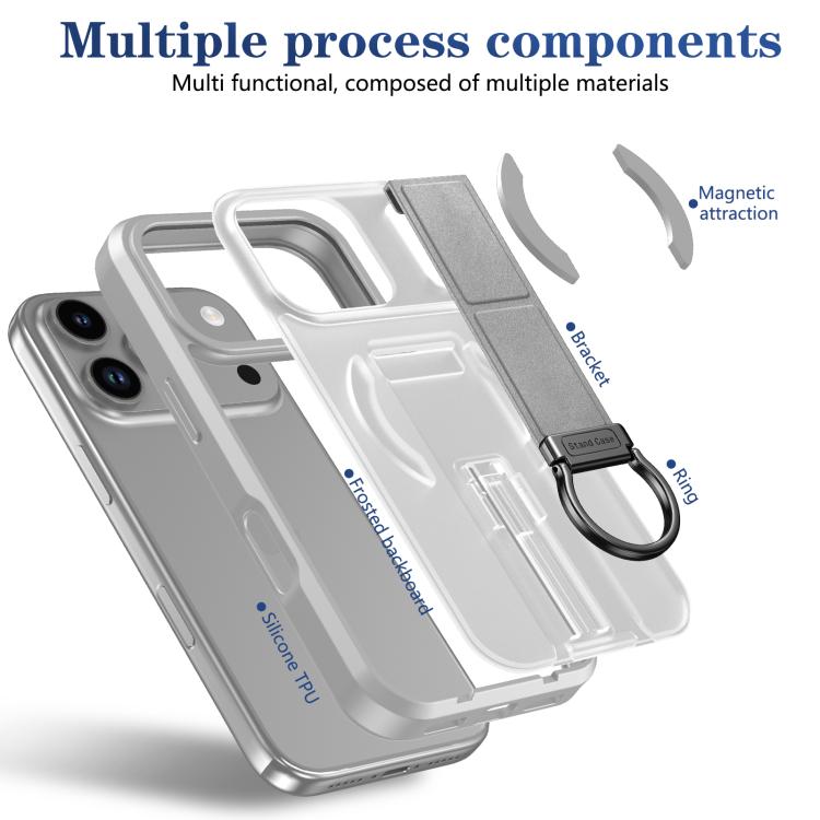 For iPhone 17 Pro Skin-Friendly D-Ring Holder Magnetic Shockproof Phone Case