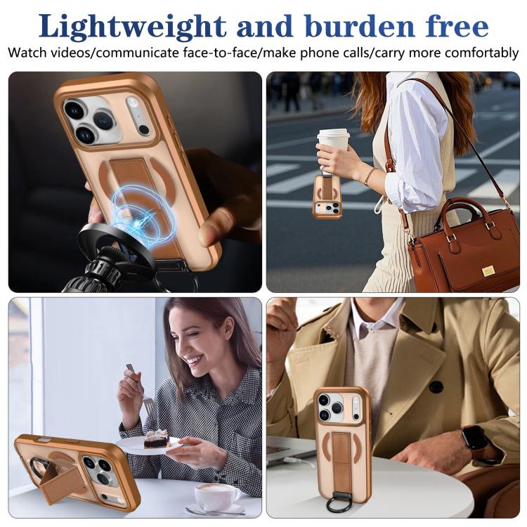 For iPhone 17 Pro Skin-Friendly D-Ring Holder Magnetic Shockproof Phone Case