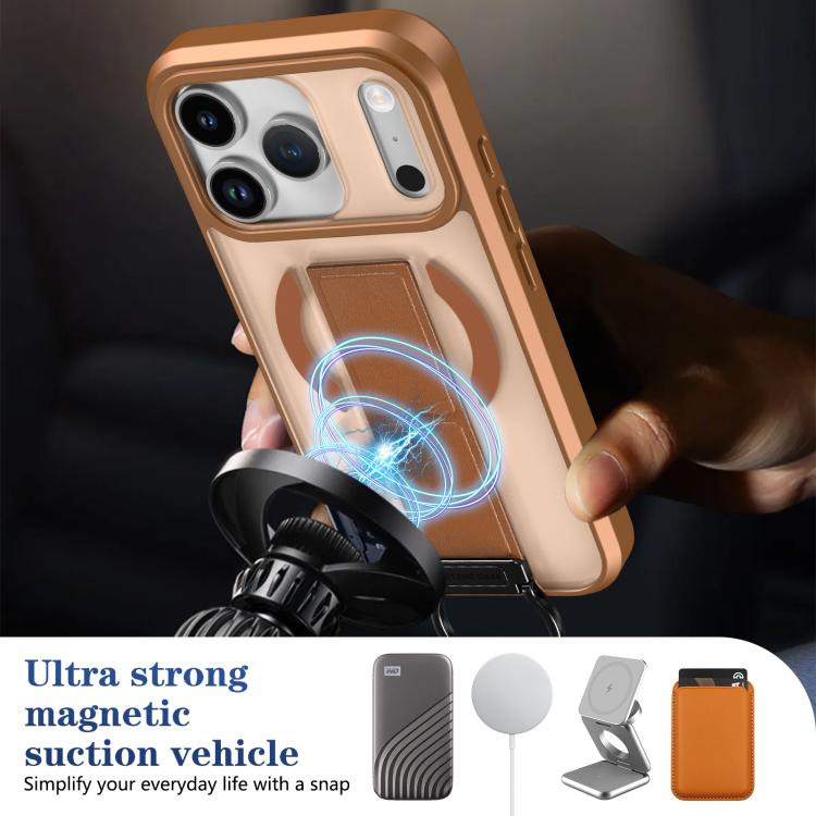 For iPhone 17 Pro Skin-Friendly D-Ring Holder Magnetic Shockproof Phone Case