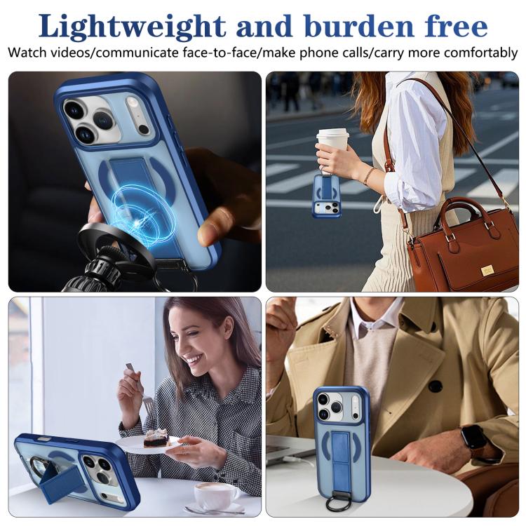 For iPhone 17 Pro Skin-Friendly D-Ring Holder Magnetic Shockproof Phone Case