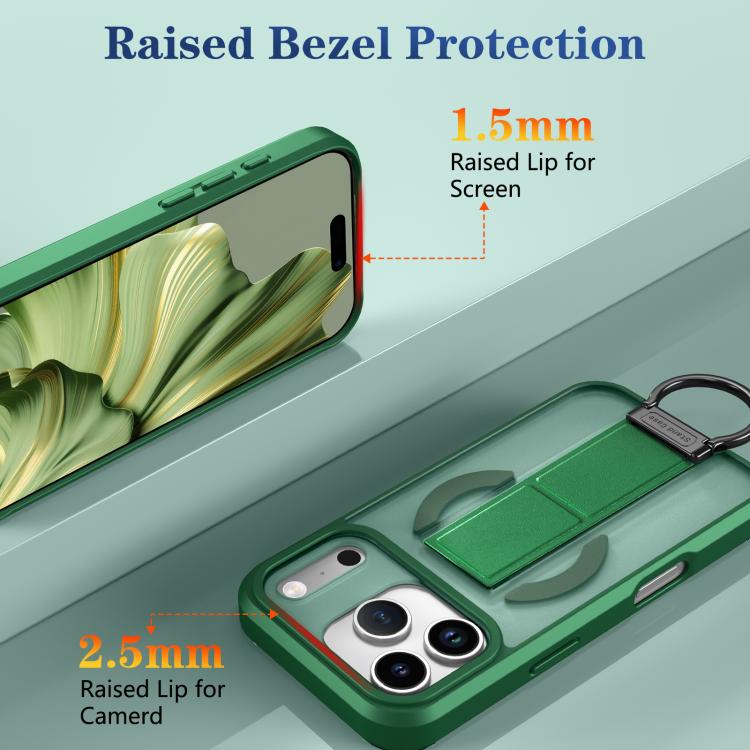 For iPhone 17 Pro Skin-Friendly D-Ring Holder Magnetic Shockproof Phone Case