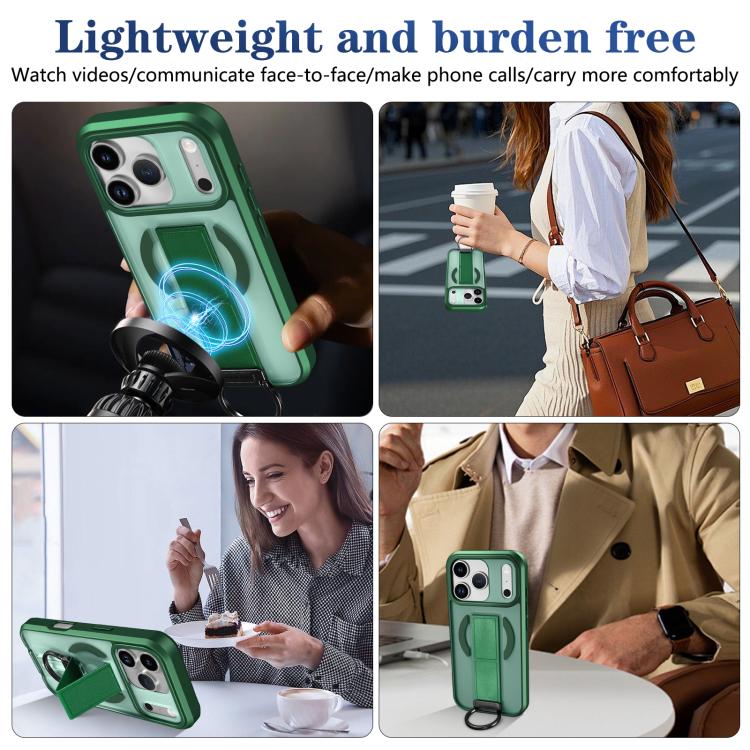 For iPhone 17 Pro Skin-Friendly D-Ring Holder Magnetic Shockproof Phone Case