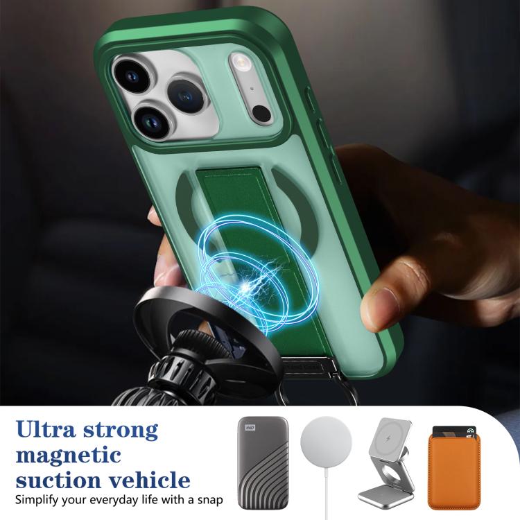 For iPhone 17 Pro Skin-Friendly D-Ring Holder Magnetic Shockproof Phone Case