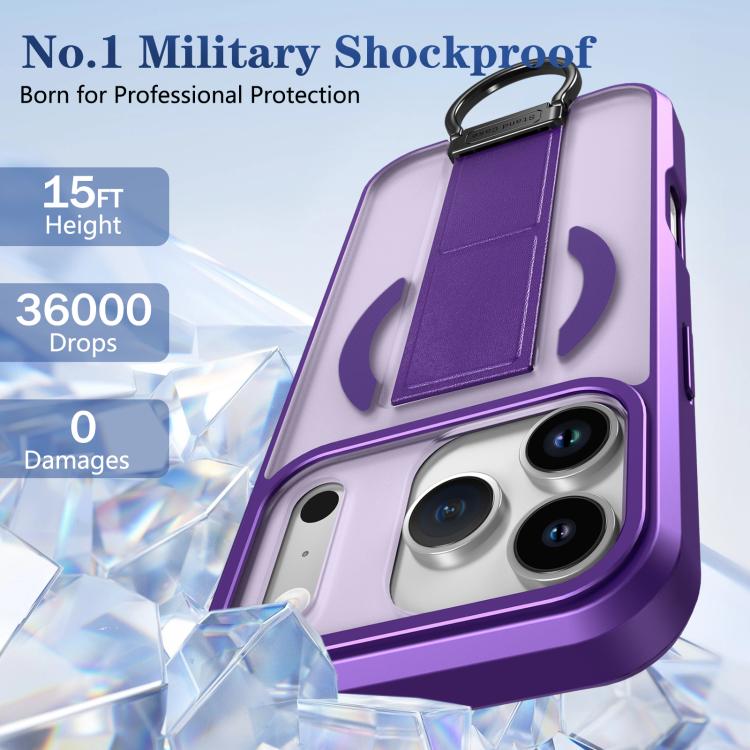 For iPhone 17 Pro Skin-Friendly D-Ring Holder Magnetic Shockproof Phone Case