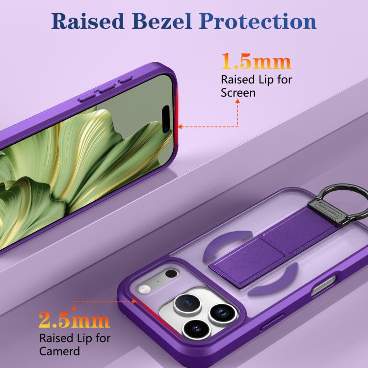 For iPhone 17 Pro Skin-Friendly D-Ring Holder Magnetic Shockproof Phone Case