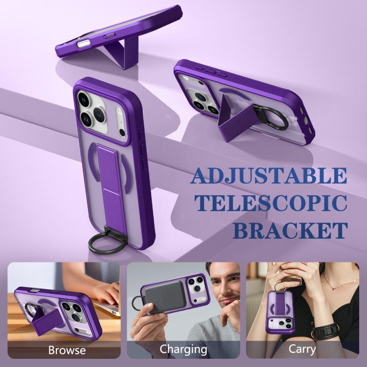 For iPhone 17 Pro Skin-Friendly D-Ring Holder Magnetic Shockproof Phone Case