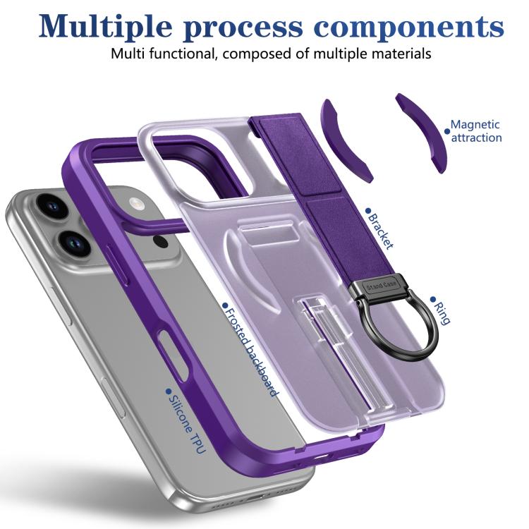 For iPhone 17 Pro Skin-Friendly D-Ring Holder Magnetic Shockproof Phone Case