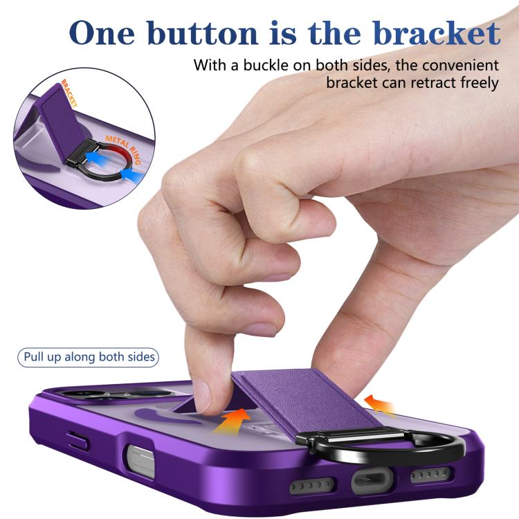 For iPhone 17 Pro Skin-Friendly D-Ring Holder Magnetic Shockproof Phone Case
