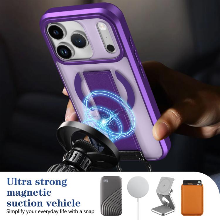 For iPhone 17 Pro Skin-Friendly D-Ring Holder Magnetic Shockproof Phone Case