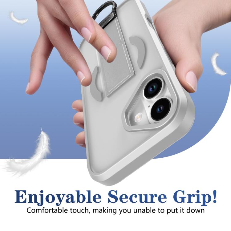 For iPhone 17 Skin-Friendly D-Ring Holder Magnetic Shockproof Phone Case