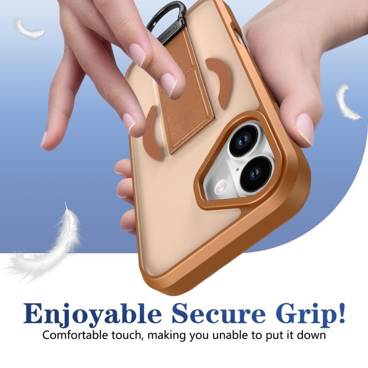 For iPhone 17 Skin-Friendly D-Ring Holder Magnetic Shockproof Phone Case