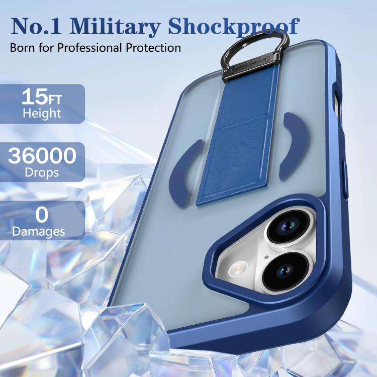 For iPhone 17 Skin-Friendly D-Ring Holder Magnetic Shockproof Phone Case