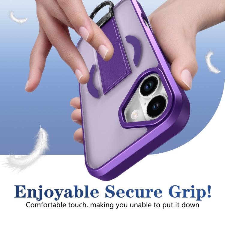 For iPhone 17 Skin-Friendly D-Ring Holder Magnetic Shockproof Phone Case