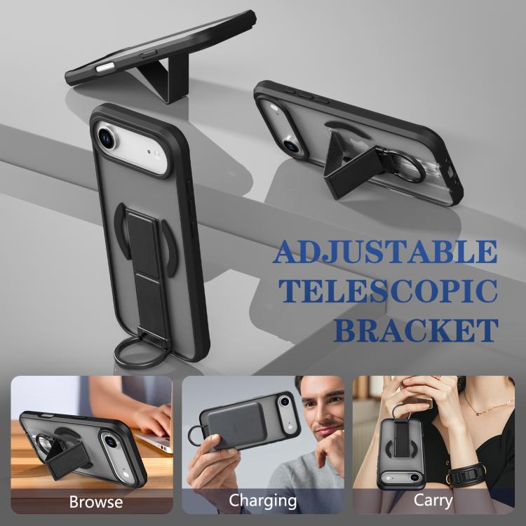 For iPhone Air Skin-Friendly D-Ring Holder Magnetic Shockproof Phone Case