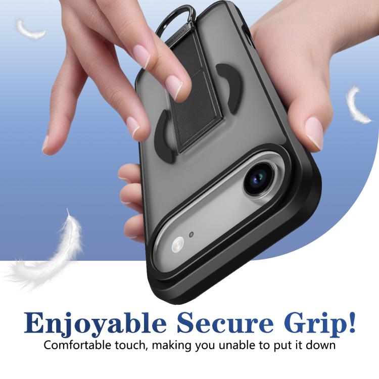 For iPhone Air Skin-Friendly D-Ring Holder Magnetic Shockproof Phone Case