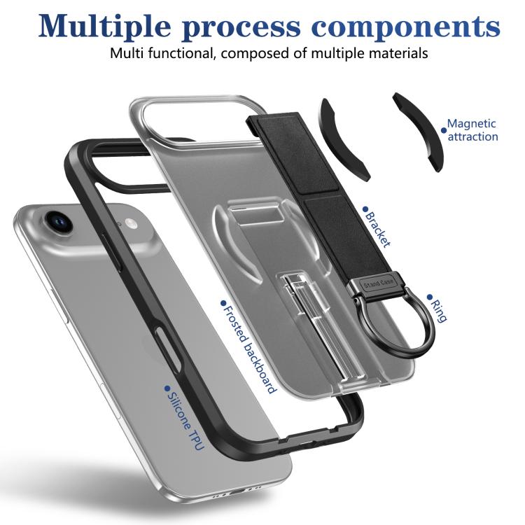 For iPhone Air Skin-Friendly D-Ring Holder Magnetic Shockproof Phone Case