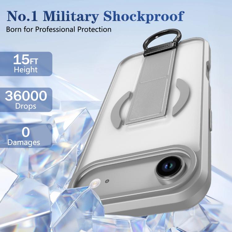 For iPhone Air Skin-Friendly D-Ring Holder Magnetic Shockproof Phone Case