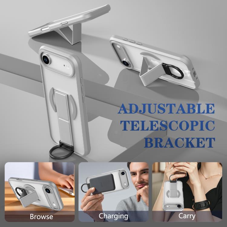 For iPhone Air Skin-Friendly D-Ring Holder Magnetic Shockproof Phone Case
