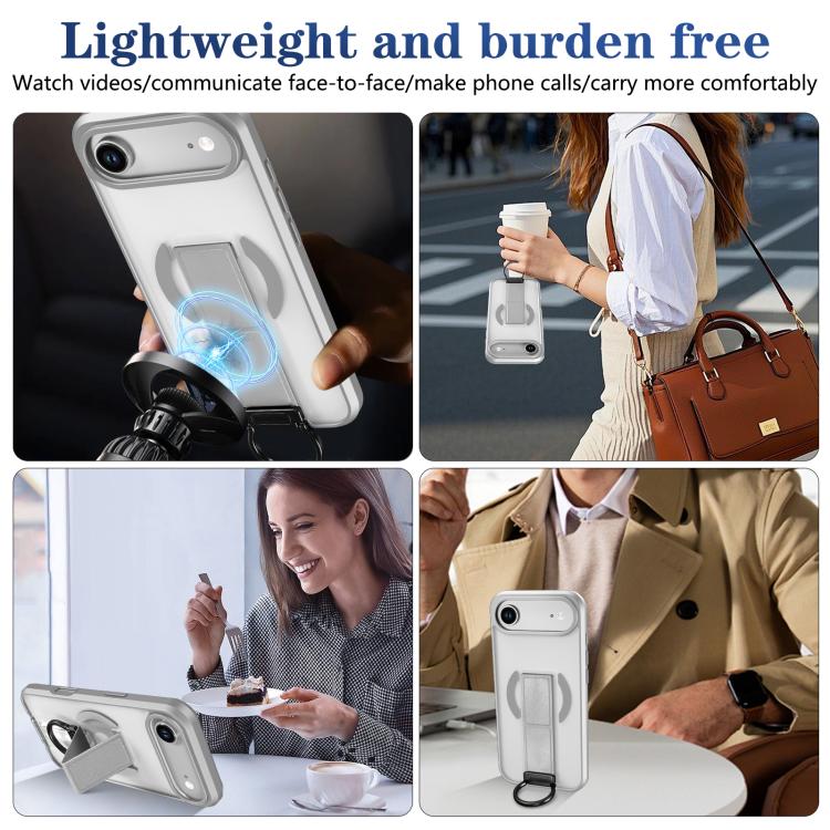 For iPhone Air Skin-Friendly D-Ring Holder Magnetic Shockproof Phone Case