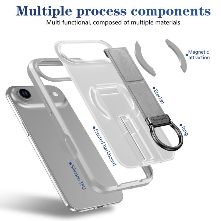 For iPhone Air Skin-Friendly D-Ring Holder Magnetic Shockproof Phone Case