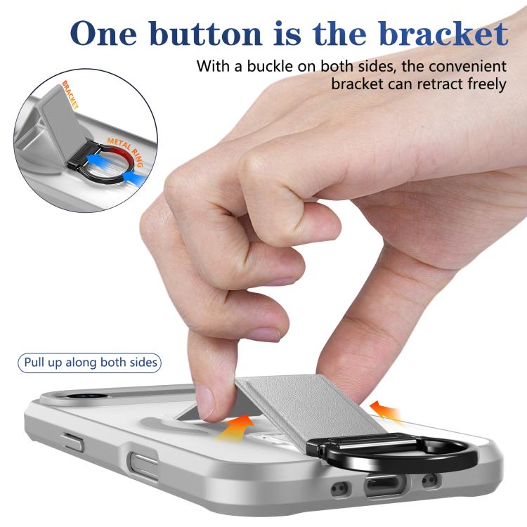 For iPhone Air Skin-Friendly D-Ring Holder Magnetic Shockproof Phone Case