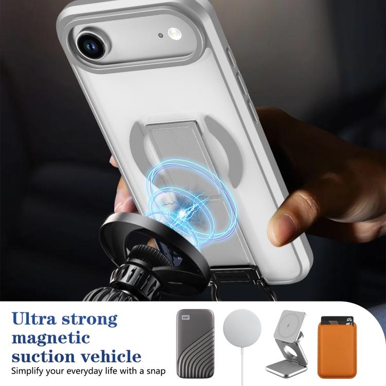 For iPhone Air Skin-Friendly D-Ring Holder Magnetic Shockproof Phone Case