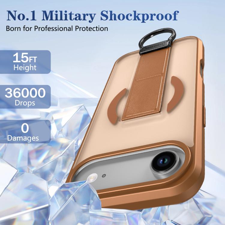 For iPhone Air Skin-Friendly D-Ring Holder Magnetic Shockproof Phone Case