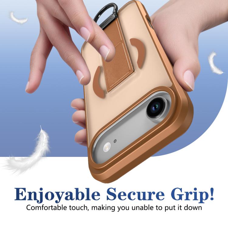 For iPhone Air Skin-Friendly D-Ring Holder Magnetic Shockproof Phone Case