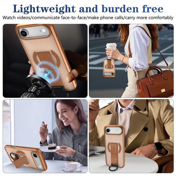 For iPhone Air Skin-Friendly D-Ring Holder Magnetic Shockproof Phone Case