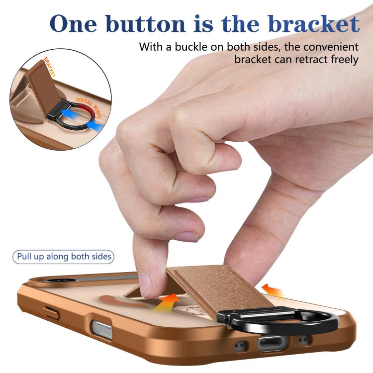 For iPhone Air Skin-Friendly D-Ring Holder Magnetic Shockproof Phone Case