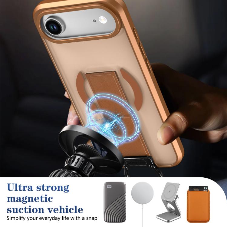 For iPhone Air Skin-Friendly D-Ring Holder Magnetic Shockproof Phone Case