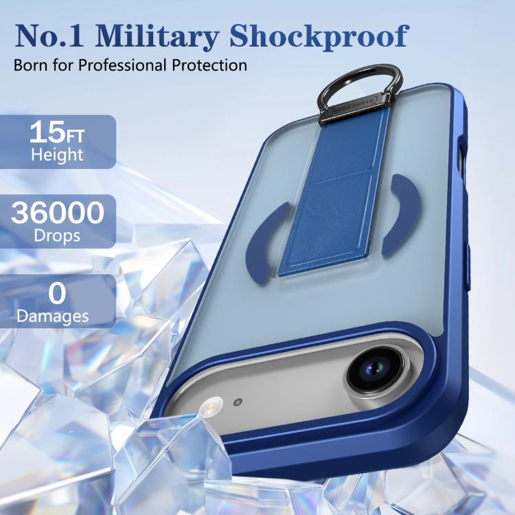 For iPhone Air Skin-Friendly D-Ring Holder Magnetic Shockproof Phone Case