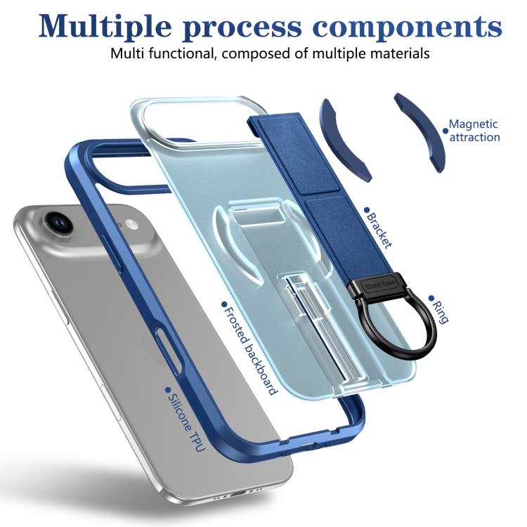 For iPhone Air Skin-Friendly D-Ring Holder Magnetic Shockproof Phone Case