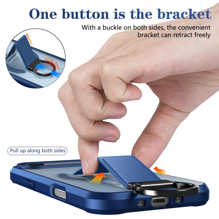 For iPhone Air Skin-Friendly D-Ring Holder Magnetic Shockproof Phone Case
