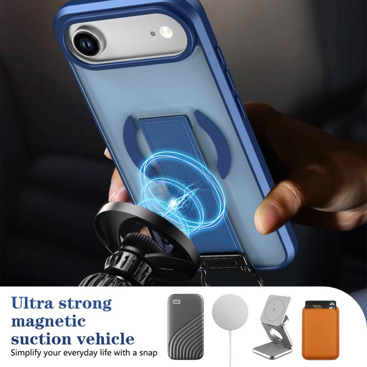 For iPhone Air Skin-Friendly D-Ring Holder Magnetic Shockproof Phone Case