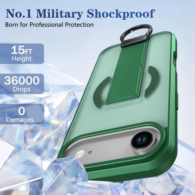 For iPhone Air Skin-Friendly D-Ring Holder Magnetic Shockproof Phone Case