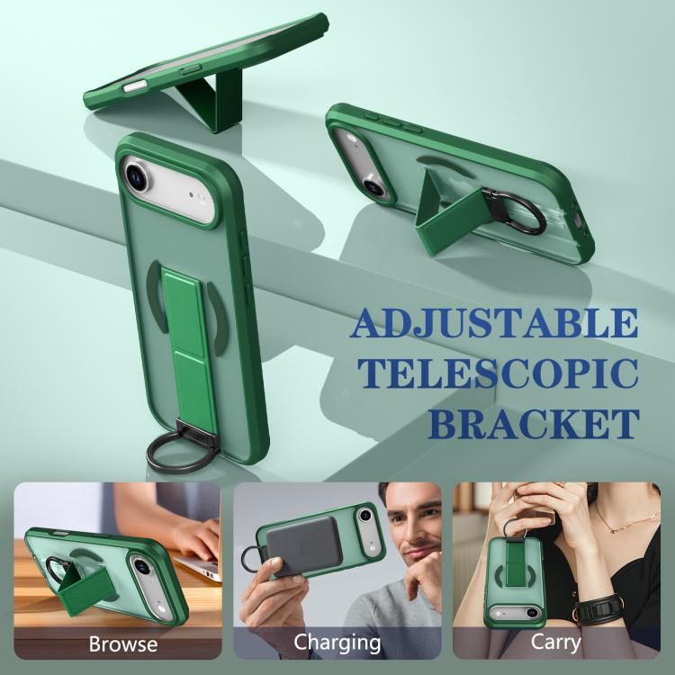 For iPhone Air Skin-Friendly D-Ring Holder Magnetic Shockproof Phone Case