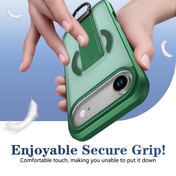 For iPhone Air Skin-Friendly D-Ring Holder Magnetic Shockproof Phone Case