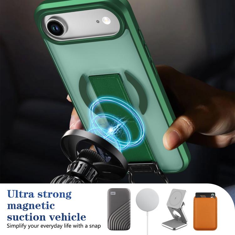 For iPhone Air Skin-Friendly D-Ring Holder Magnetic Shockproof Phone Case