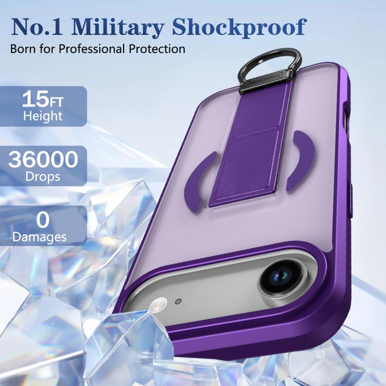 For iPhone Air Skin-Friendly D-Ring Holder Magnetic Shockproof Phone Case