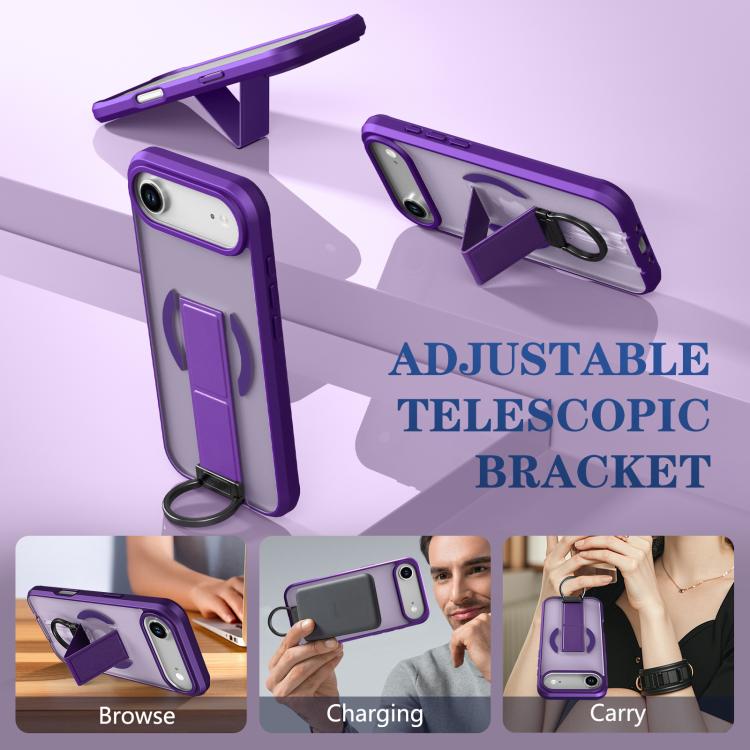 For iPhone Air Skin-Friendly D-Ring Holder Magnetic Shockproof Phone Case
