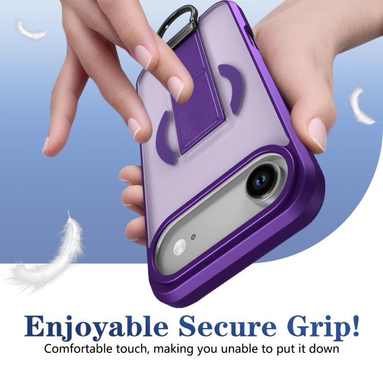 For iPhone Air Skin-Friendly D-Ring Holder Magnetic Shockproof Phone Case