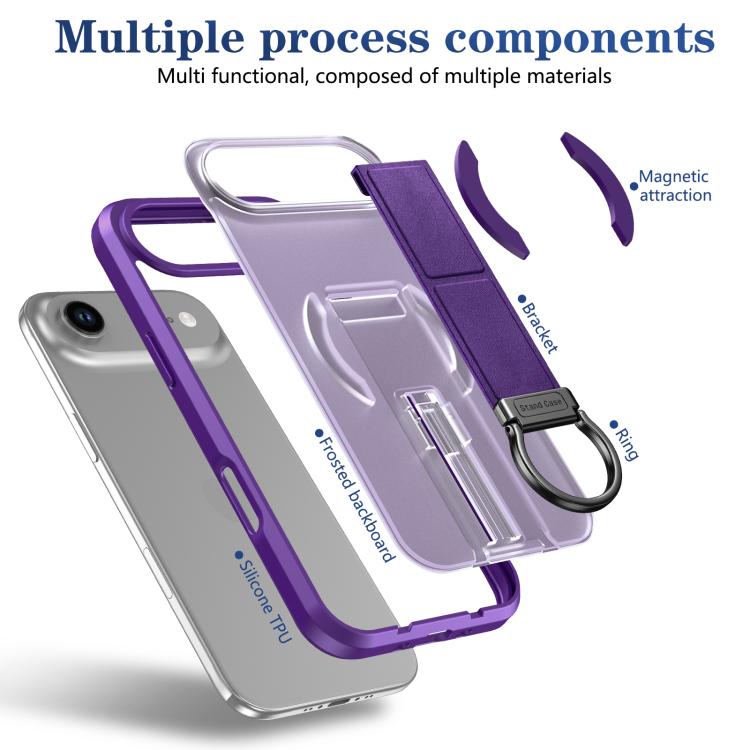 For iPhone Air Skin-Friendly D-Ring Holder Magnetic Shockproof Phone Case