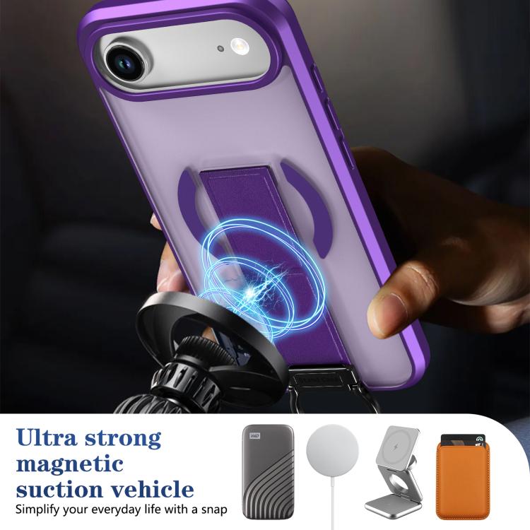 For iPhone Air Skin-Friendly D-Ring Holder Magnetic Shockproof Phone Case